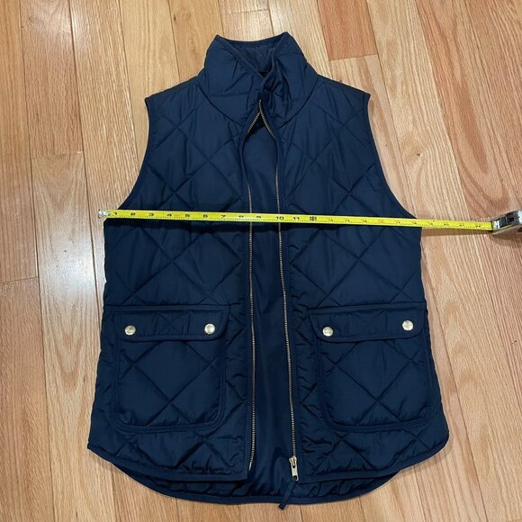 J Crew Women's XS Excursion Quilted Vest Navy - Picture 7 of 7